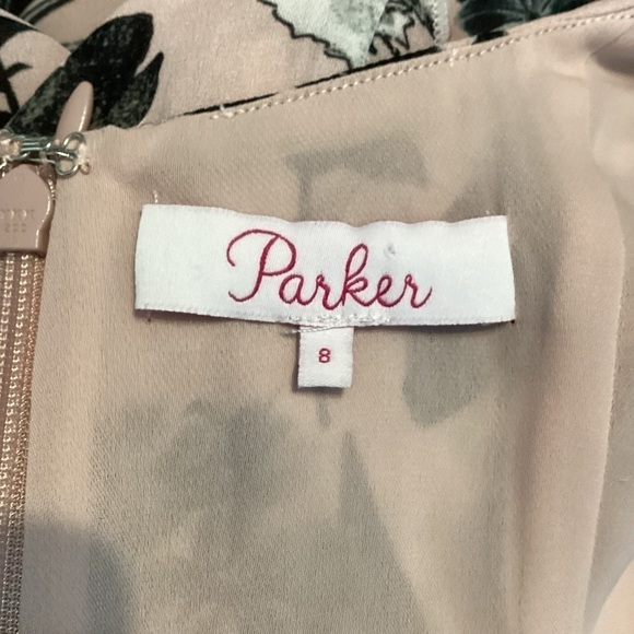 Parker Dorothy Silk Dress Size 8 Pearl Paradise Pink - Picture 6 of 7